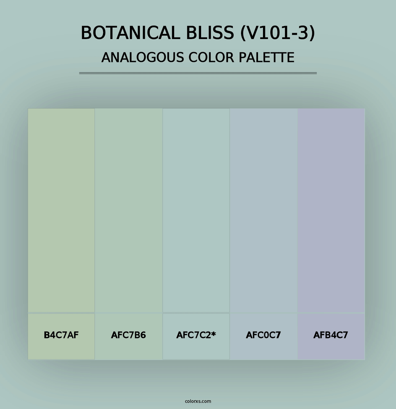 Botanical Bliss (V101-3) - Analogous Color Palette