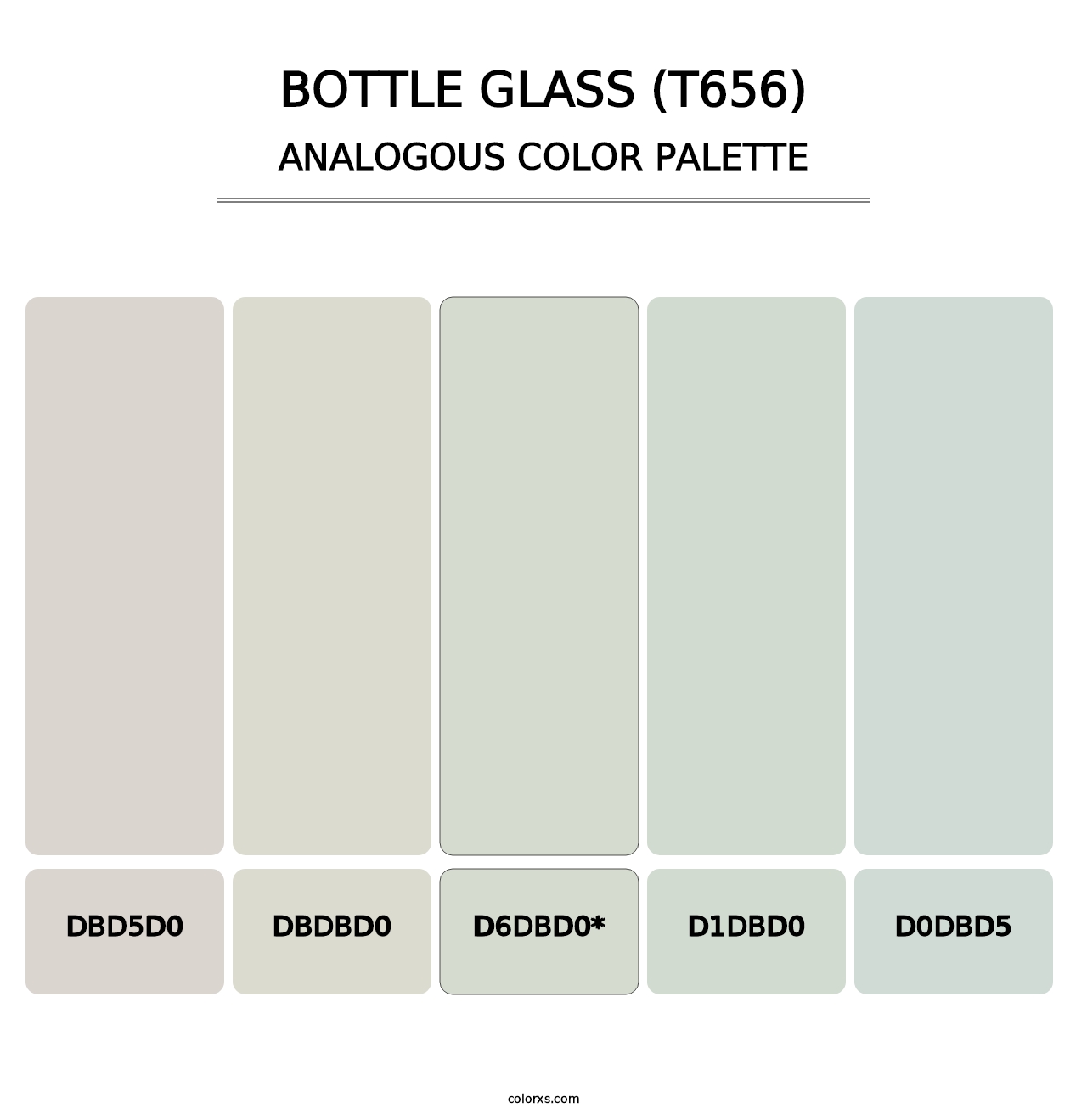 Bottle Glass (T656) - Analogous Color Palette