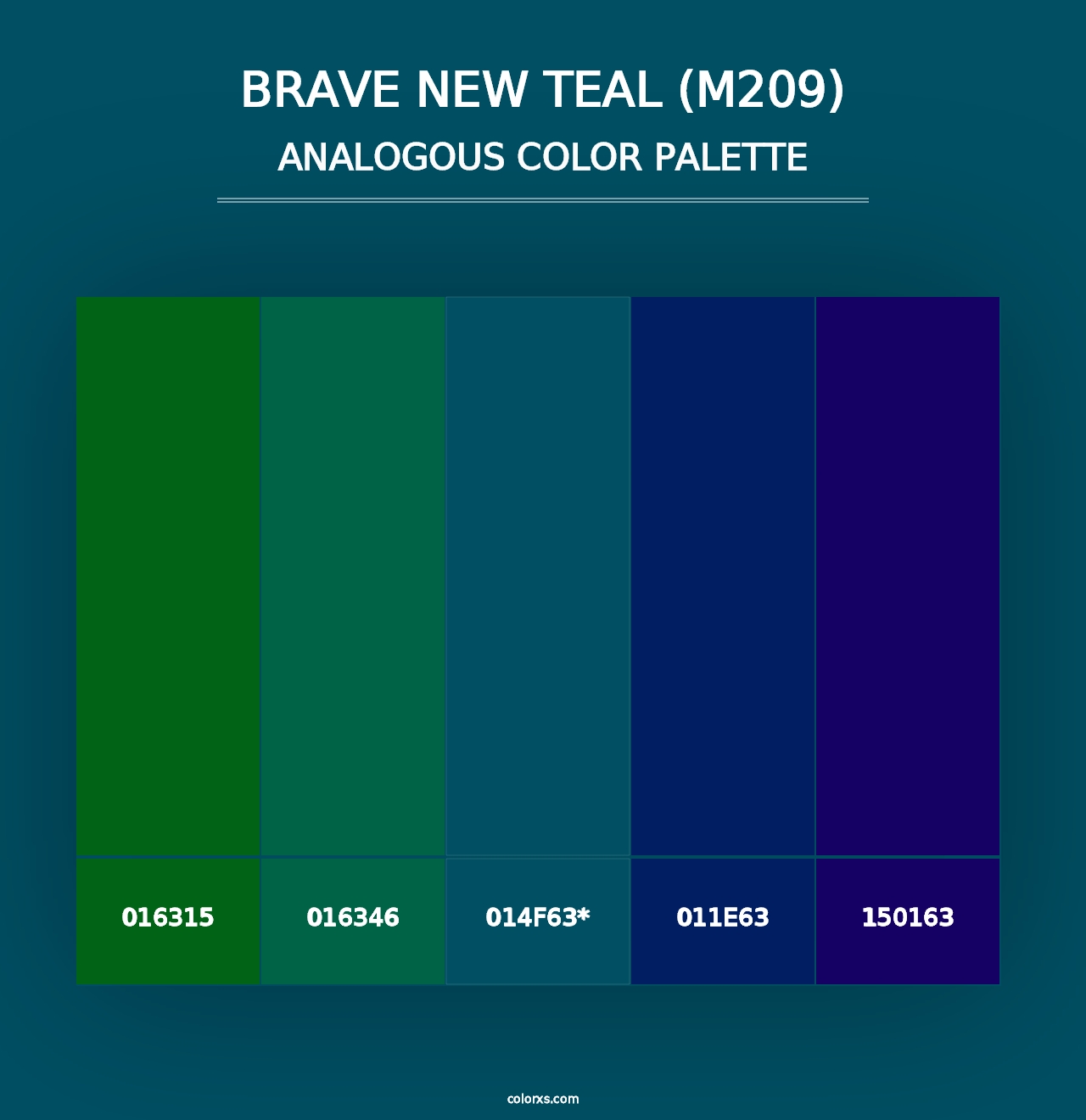 Brave New Teal (M209) - Analogous Color Palette