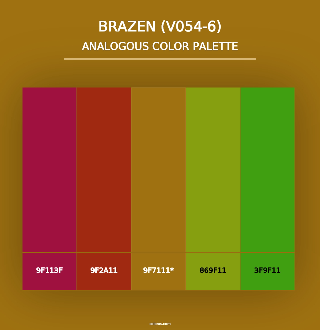 Brazen (V054-6) - Analogous Color Palette