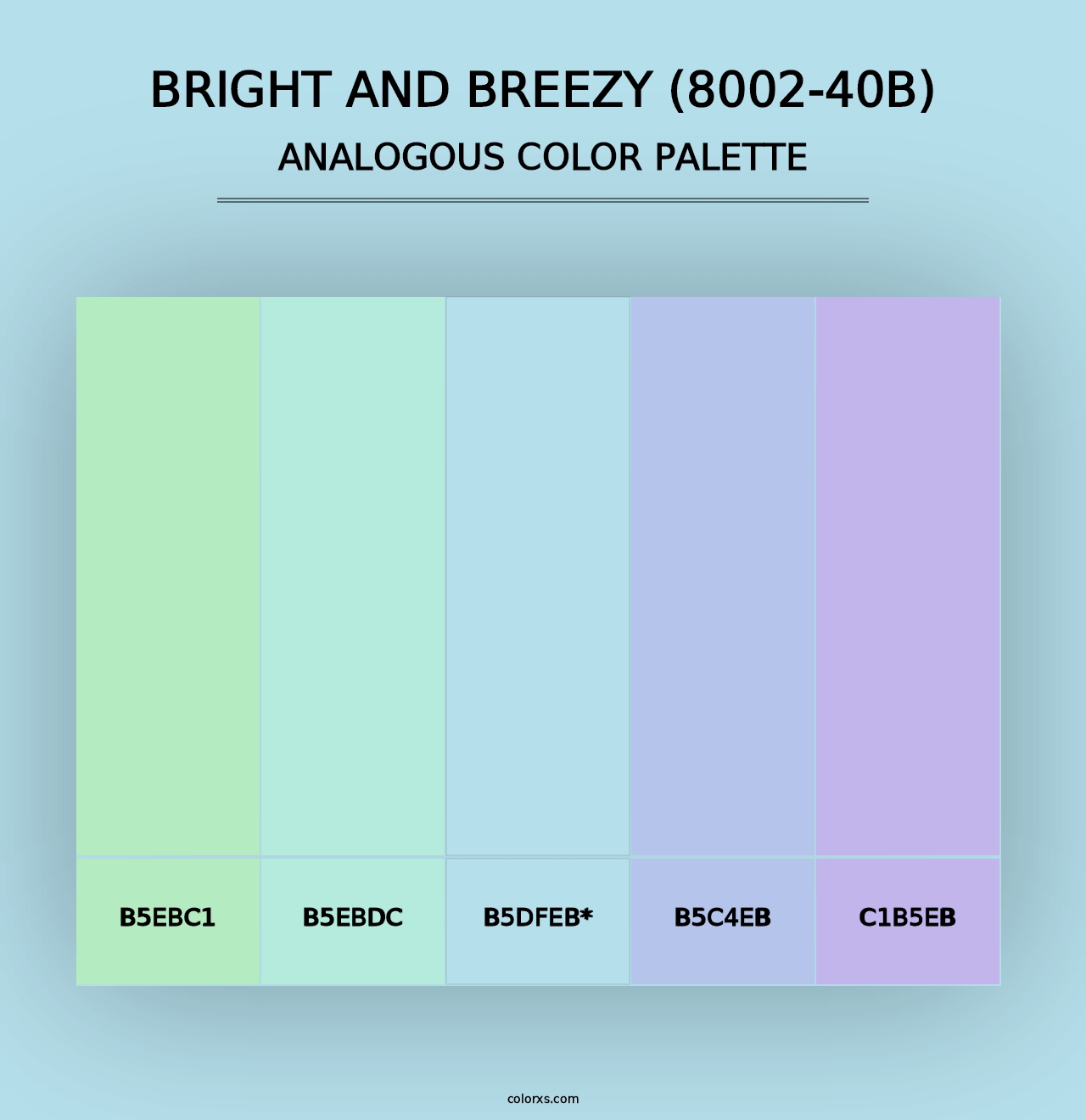 Bright and Breezy (8002-40B) - Analogous Color Palette