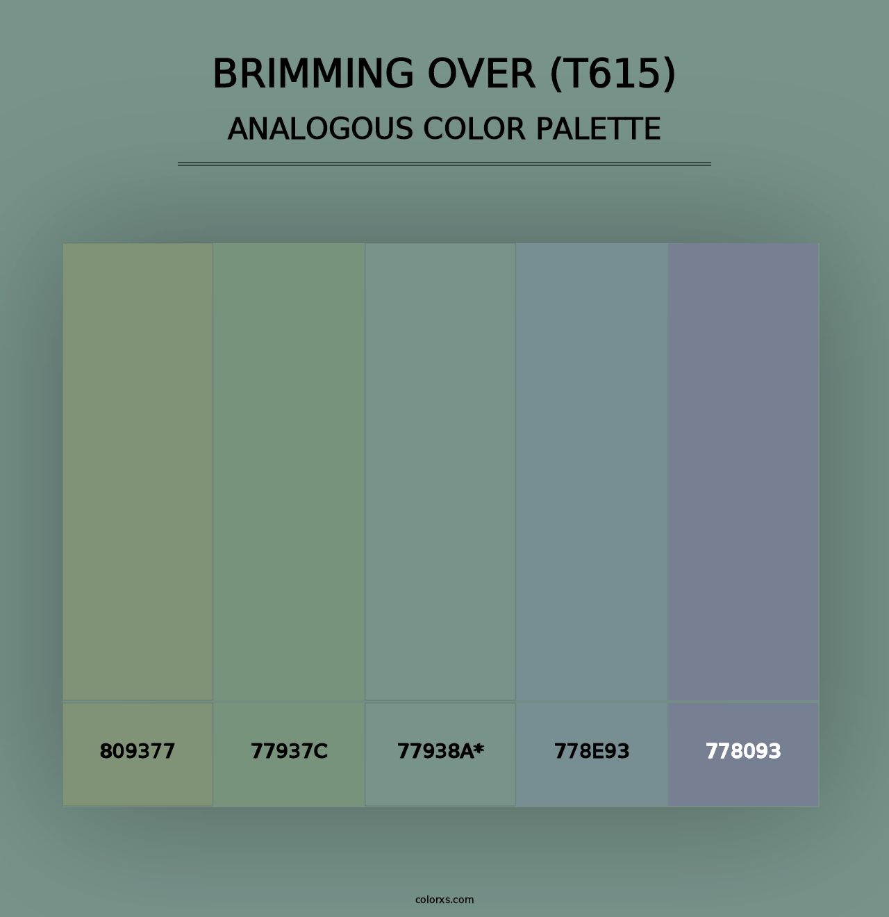 Brimming Over (T615) - Analogous Color Palette