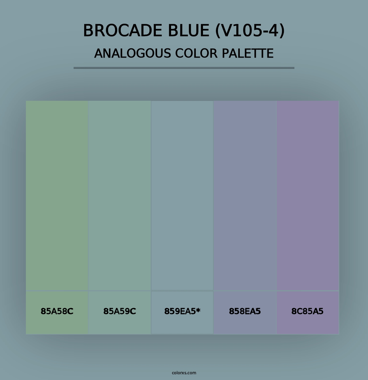 Brocade Blue (V105-4) - Analogous Color Palette