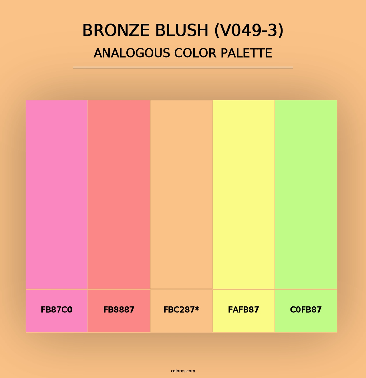 Bronze Blush (V049-3) - Analogous Color Palette