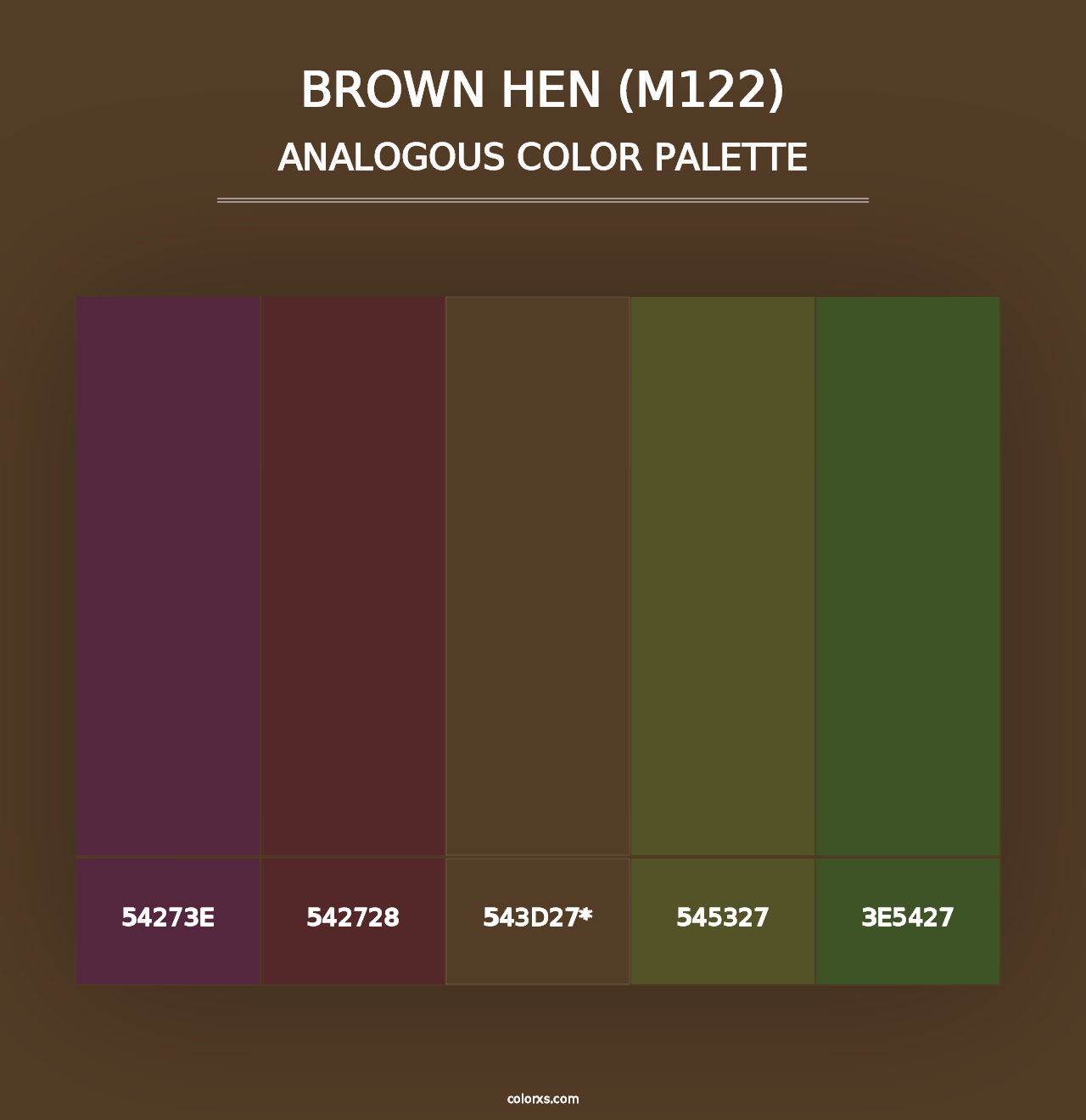 Brown Hen (M122) - Analogous Color Palette