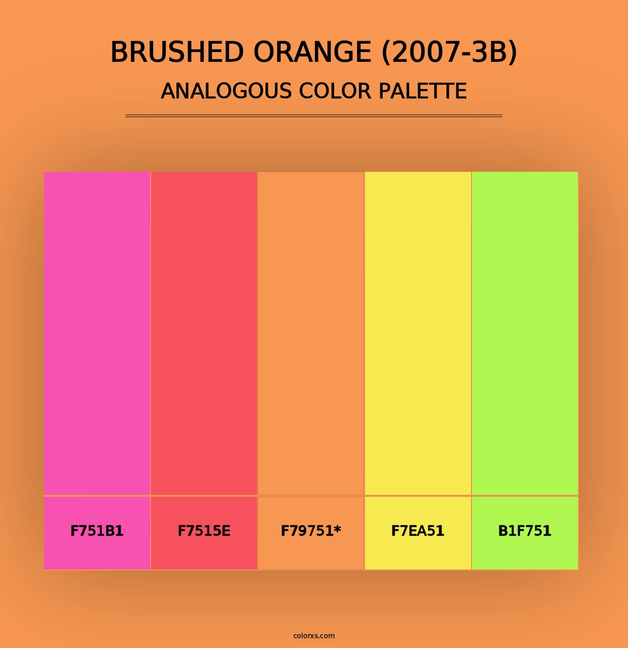 Brushed Orange (2007-3B) - Analogous Color Palette