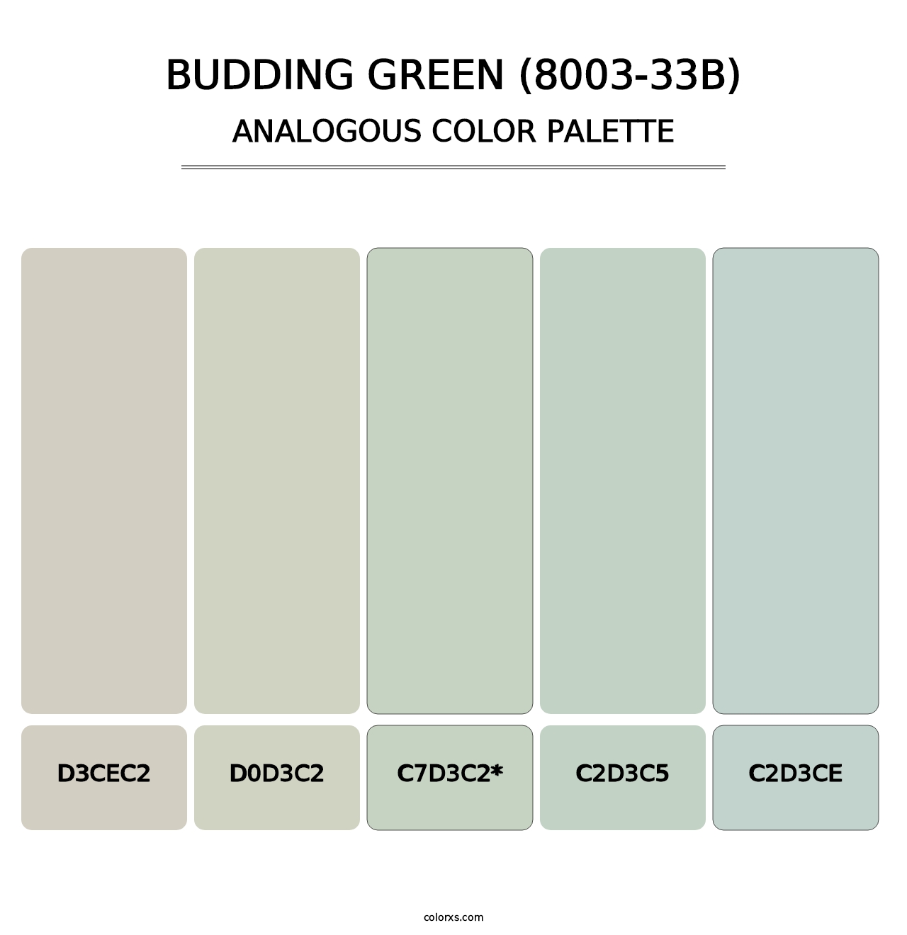 Budding Green (8003-33B) - Analogous Color Palette