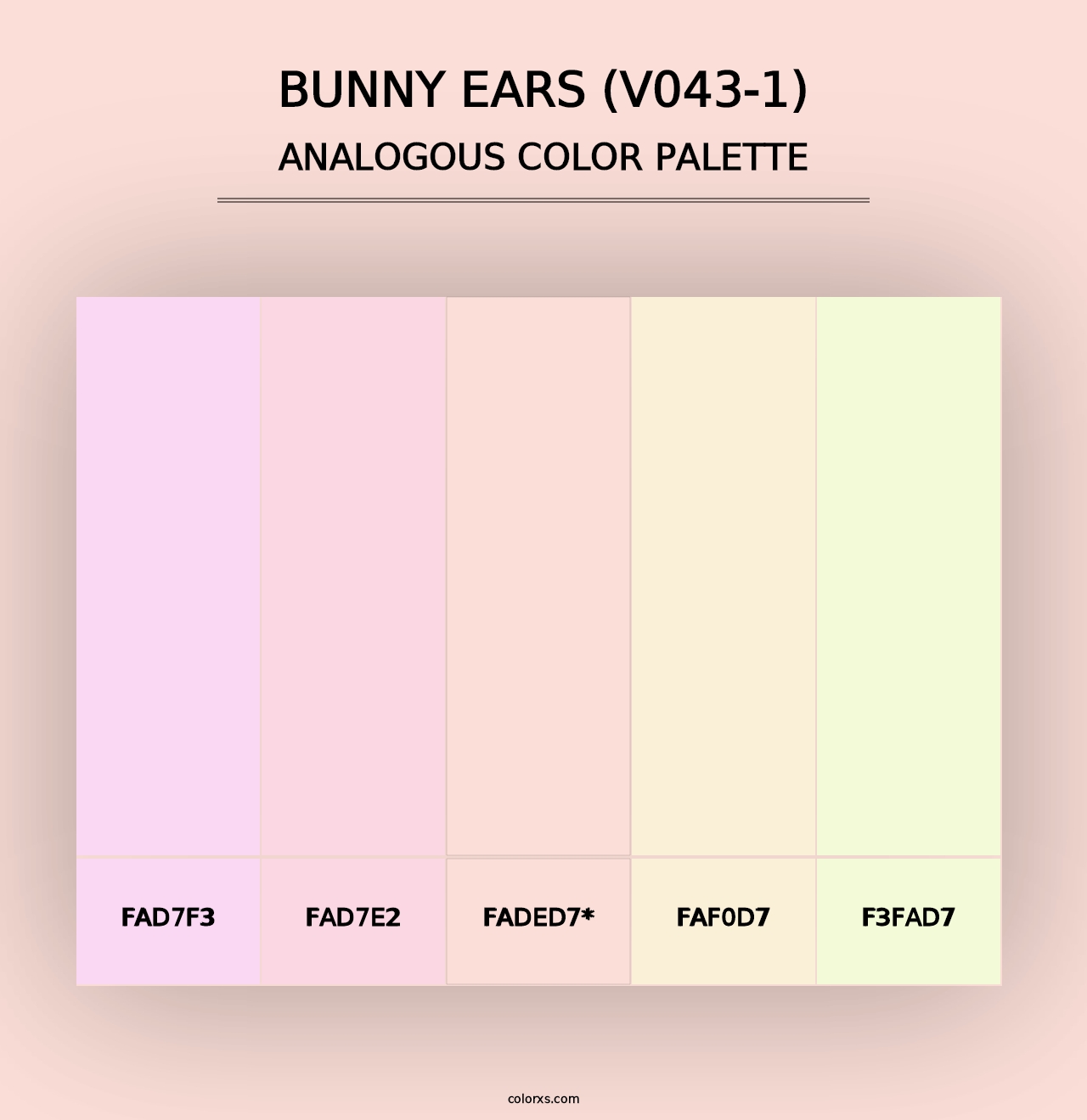 Bunny Ears (V043-1) - Analogous Color Palette