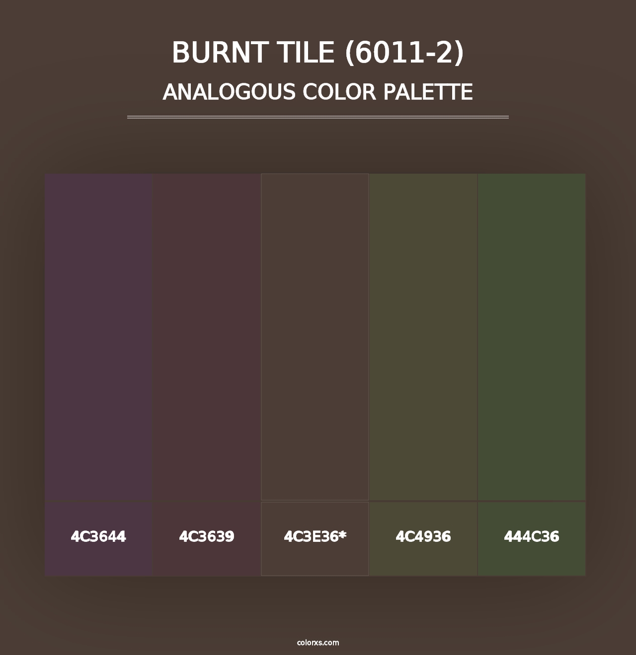 Burnt Tile (6011-2) - Analogous Color Palette