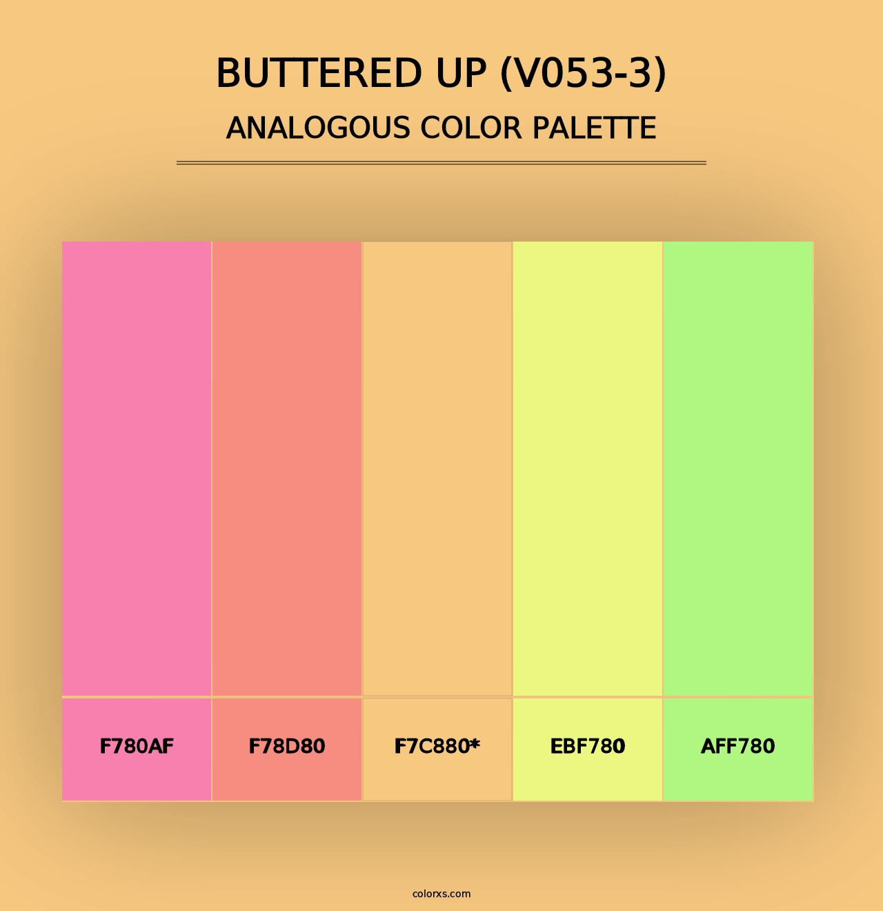 Buttered Up (V053-3) - Analogous Color Palette