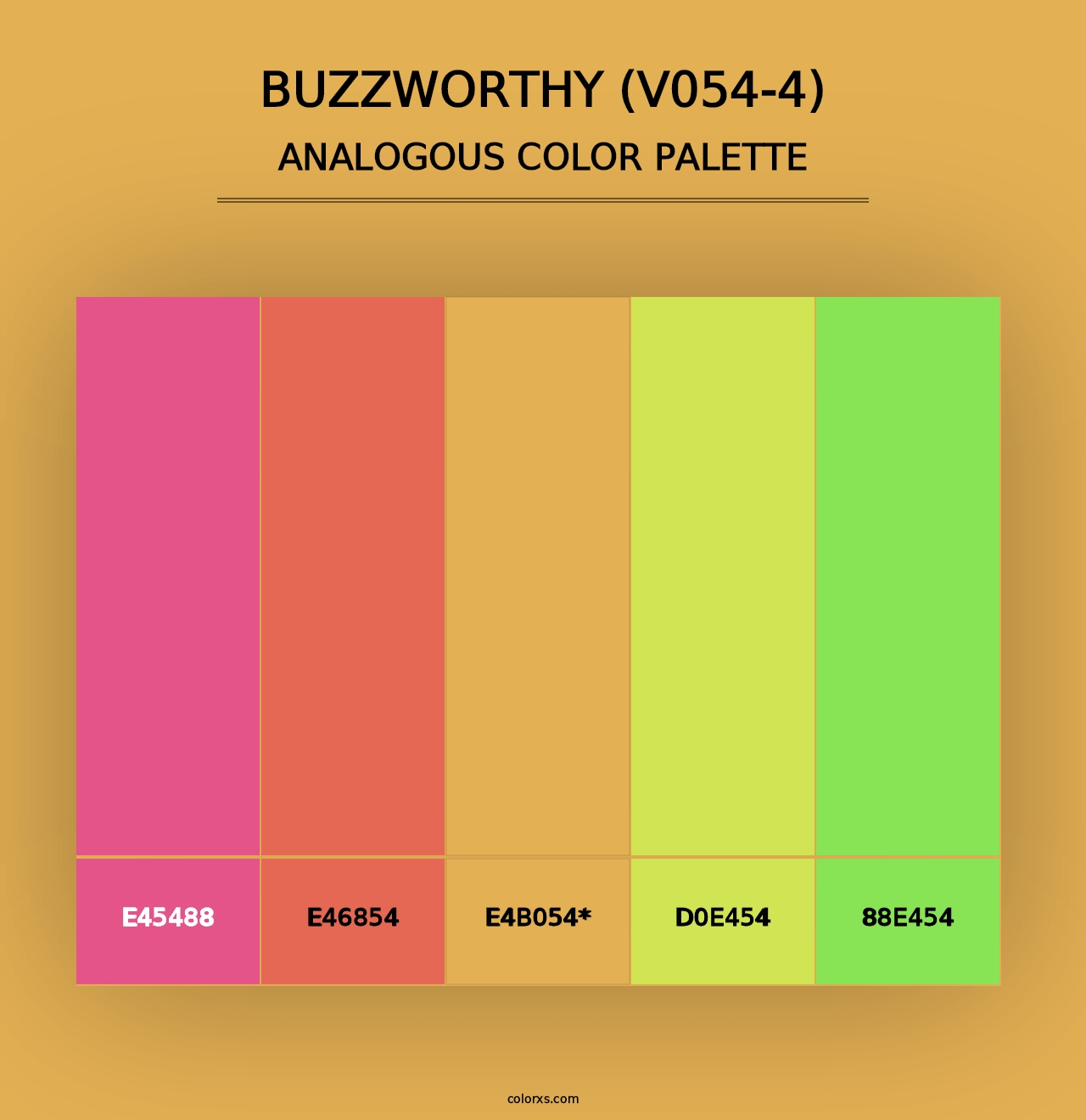 Buzzworthy (V054-4) - Analogous Color Palette