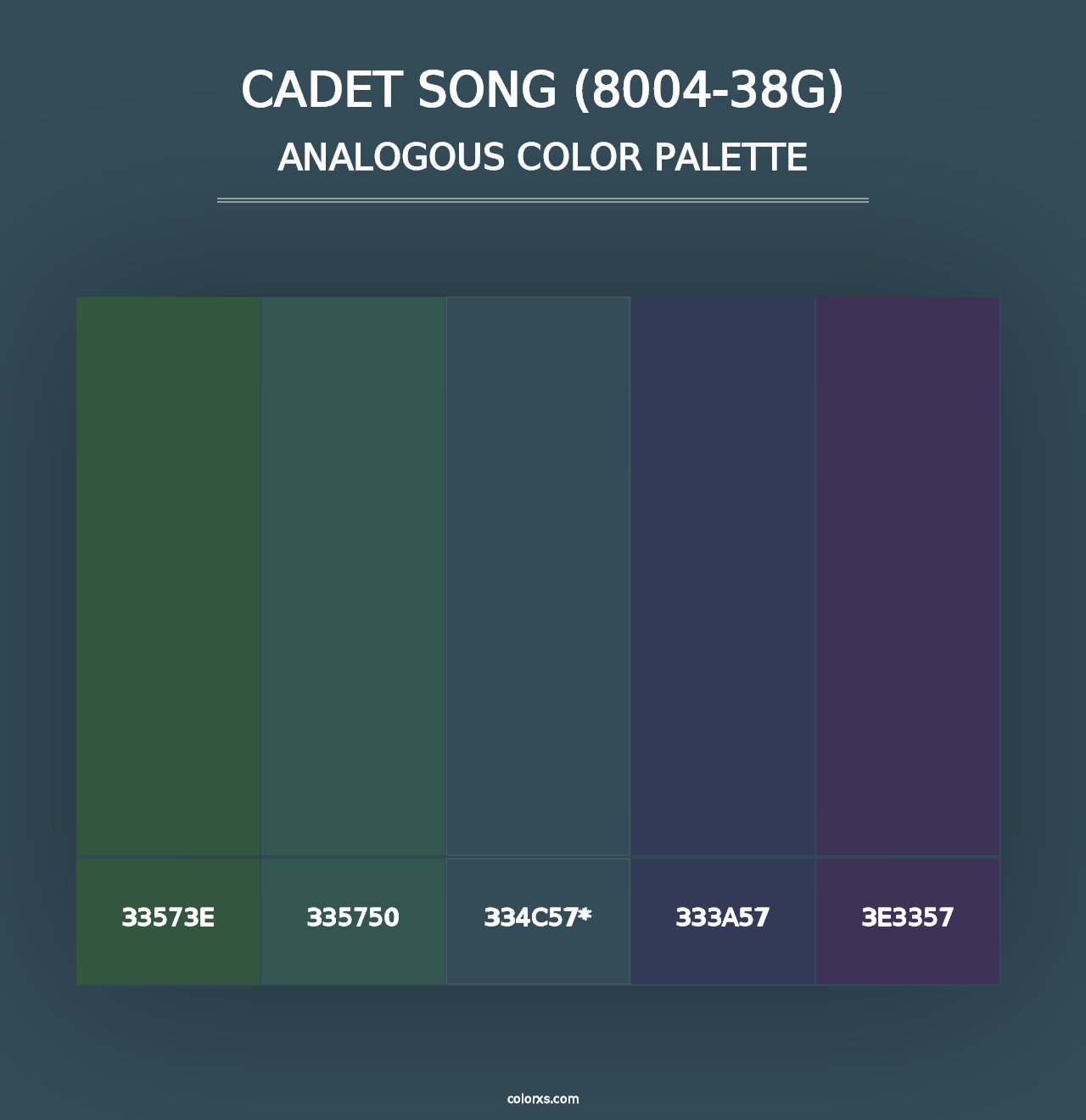 Cadet Song (8004-38G) - Analogous Color Palette