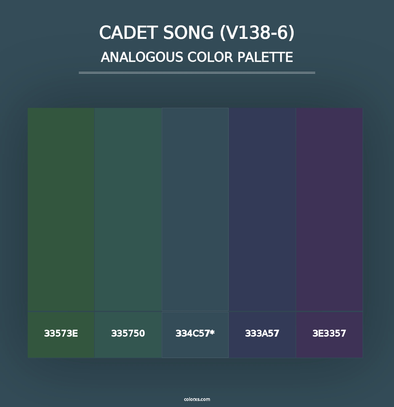 Cadet Song (V138-6) - Analogous Color Palette