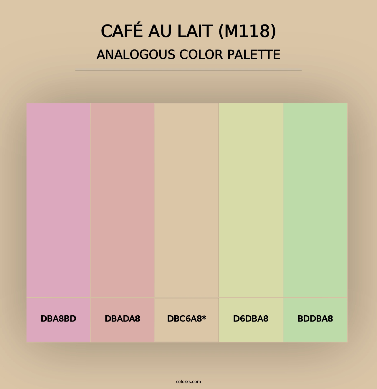 Café Au Lait (M118) - Analogous Color Palette