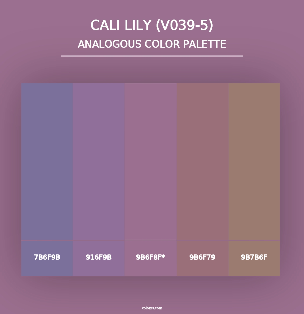 Cali Lily (V039-5) - Analogous Color Palette