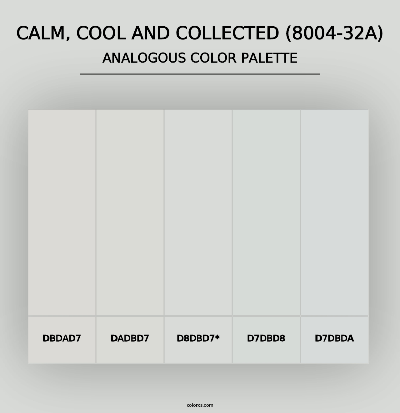 Calm, Cool and Collected (8004-32A) - Analogous Color Palette