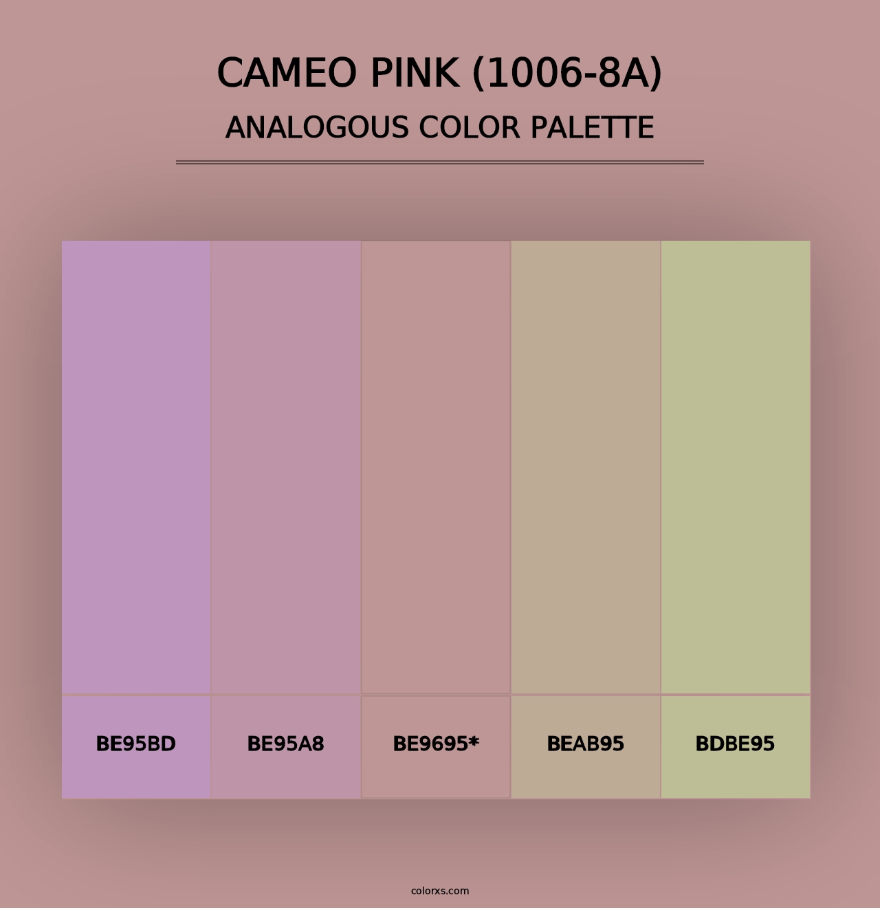 Cameo Pink (1006-8A) - Analogous Color Palette