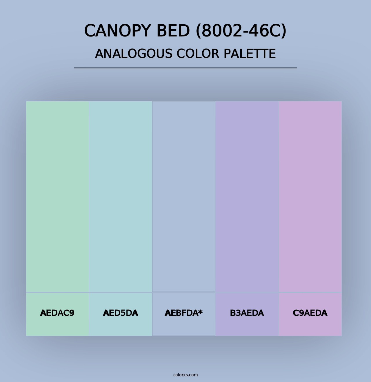 Canopy Bed (8002-46C) - Analogous Color Palette