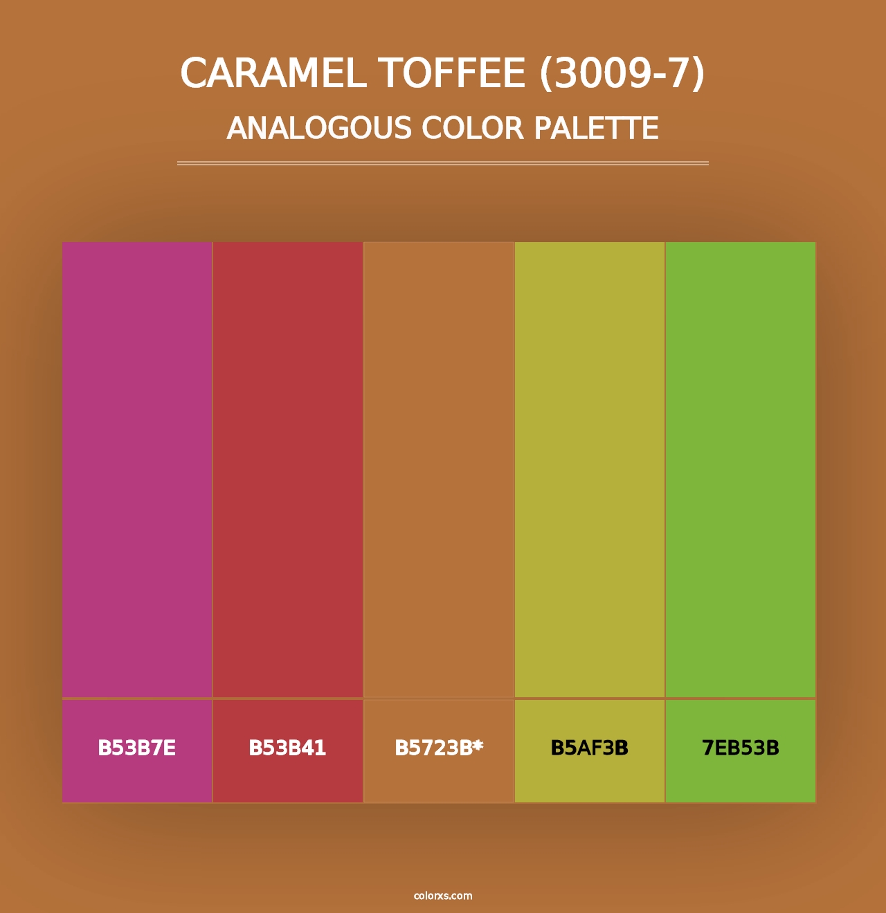 Caramel Toffee (3009-7) - Analogous Color Palette