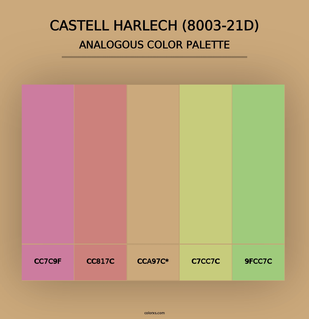 Castell Harlech (8003-21D) - Analogous Color Palette