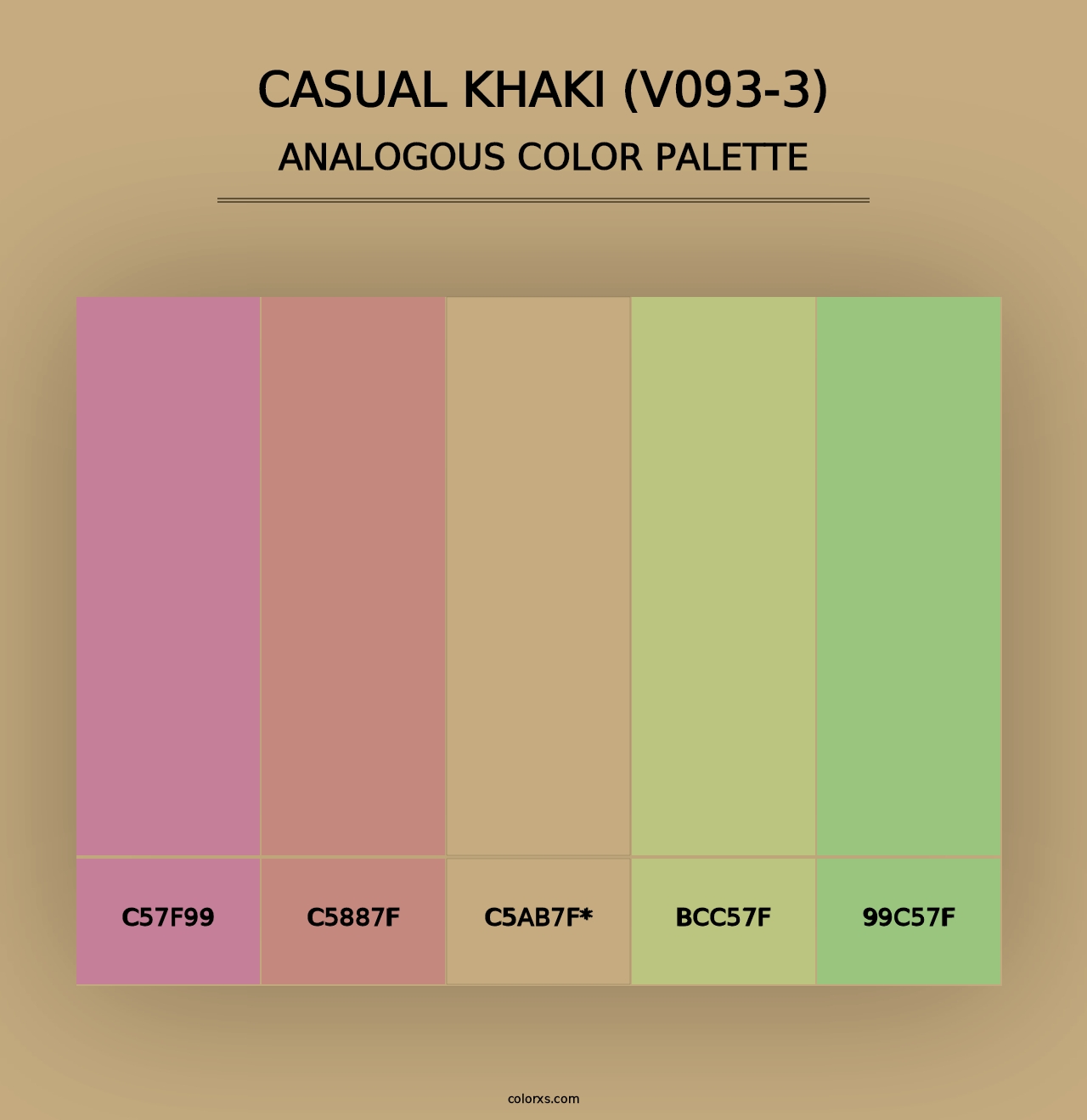 Casual Khaki (V093-3) - Analogous Color Palette