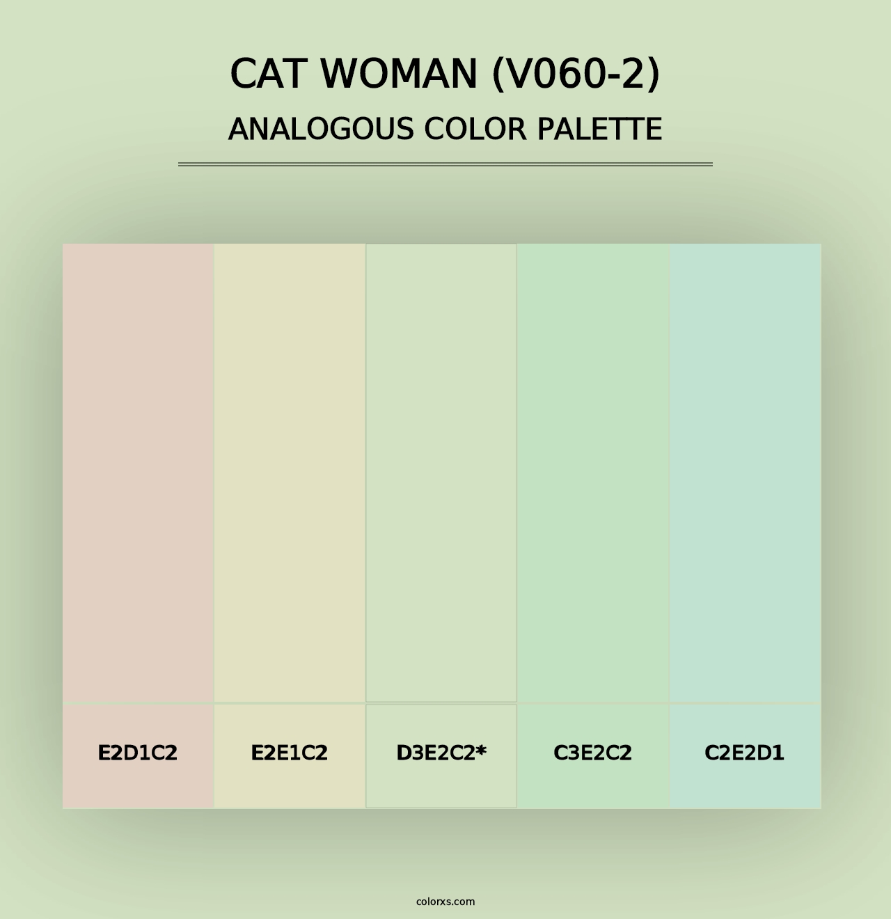 Cat Woman (V060-2) - Analogous Color Palette