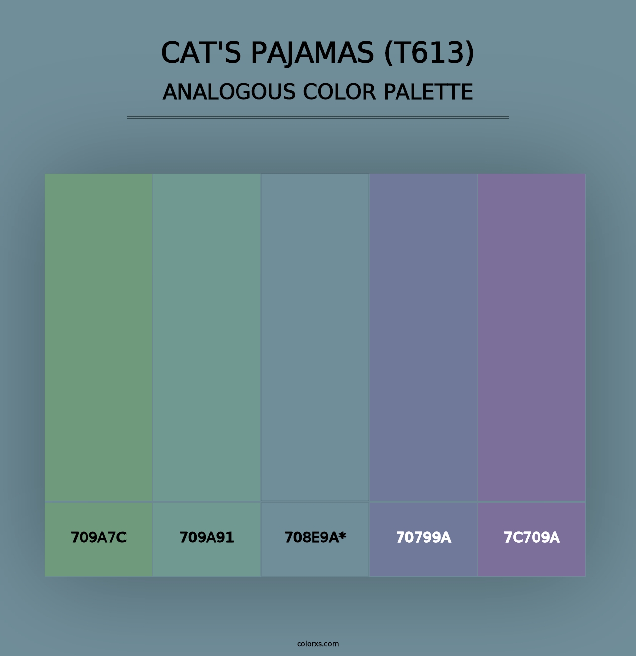 Cat's Pajamas (T613) - Analogous Color Palette