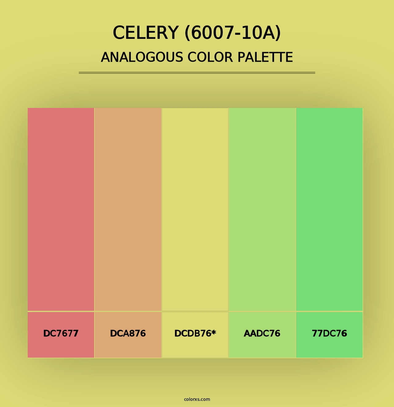 Celery (6007-10A) - Analogous Color Palette