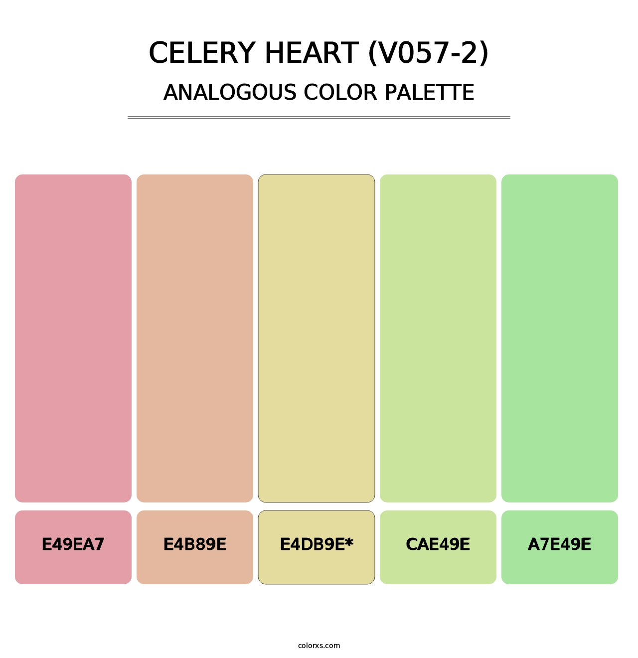 Celery Heart (V057-2) - Analogous Color Palette