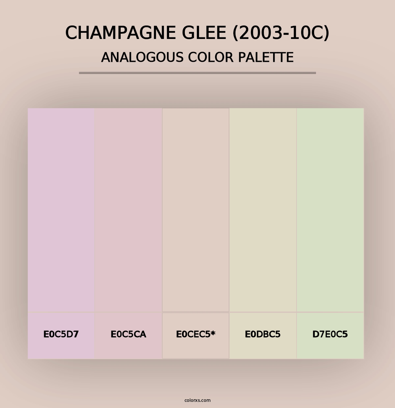 Champagne Glee (2003-10C) - Analogous Color Palette