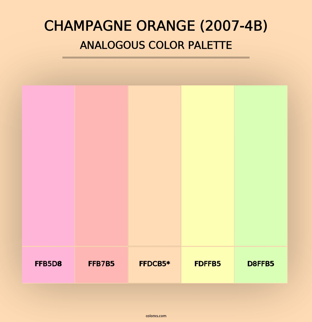 Champagne Orange (2007-4B) - Analogous Color Palette