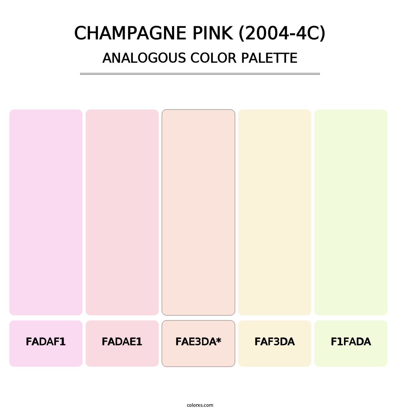 Champagne Pink (2004-4C) - Analogous Color Palette