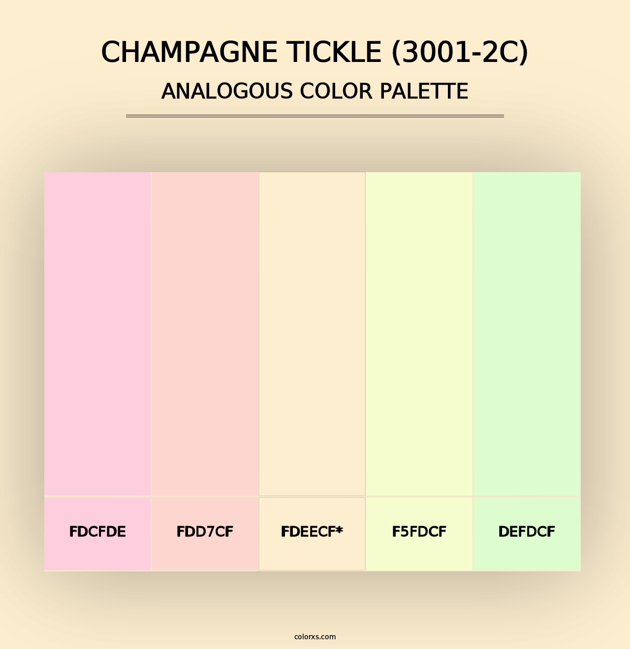 Champagne Tickle (3001-2C) - Analogous Color Palette