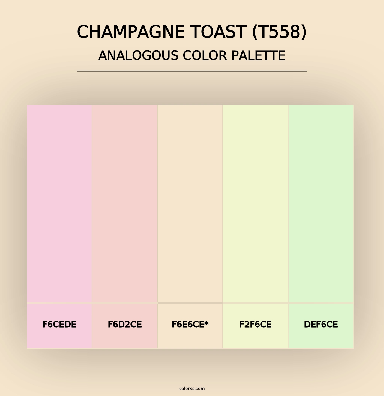 Champagne Toast (T558) - Analogous Color Palette