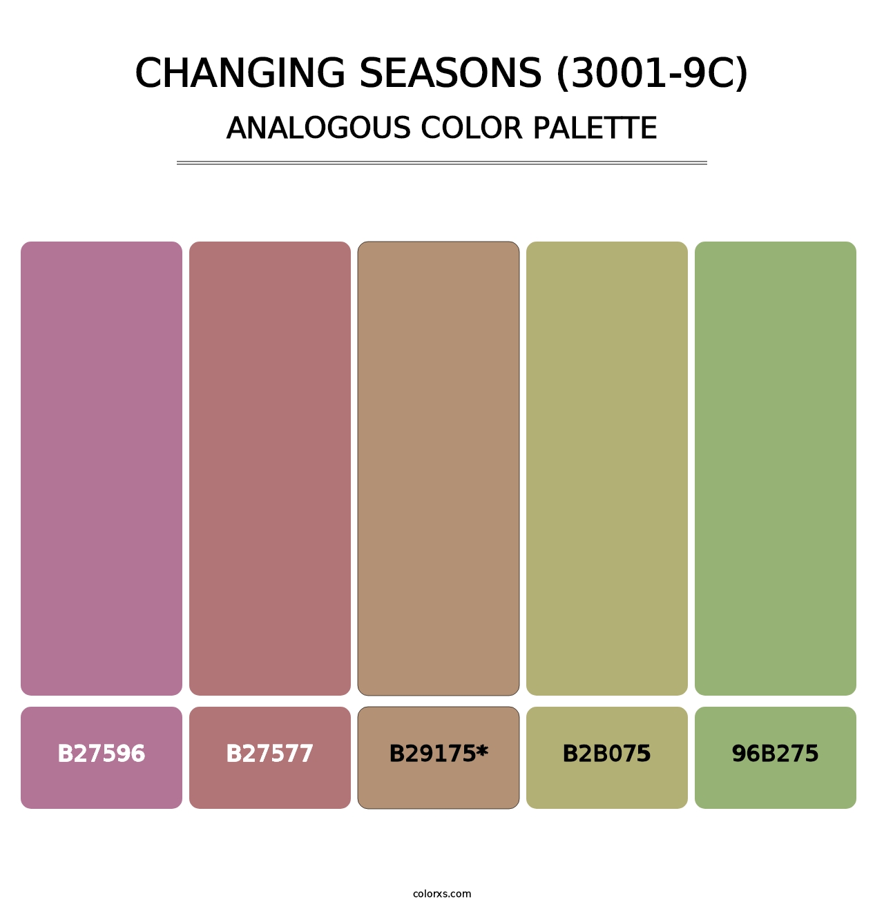 Changing Seasons (3001-9C) - Analogous Color Palette