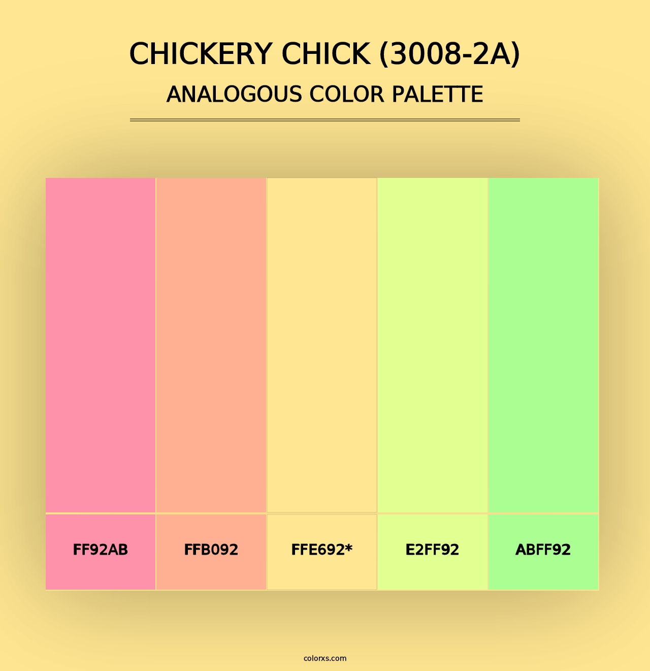 Chickery Chick (3008-2A) - Analogous Color Palette