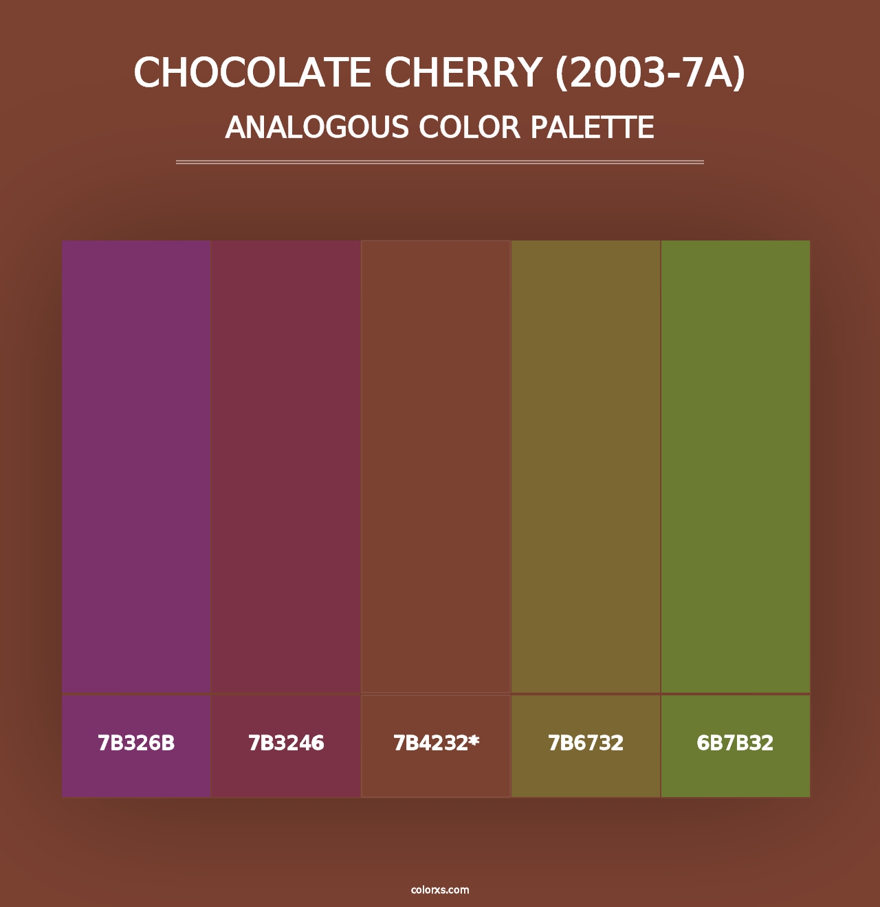 Chocolate Cherry (2003-7A) - Analogous Color Palette