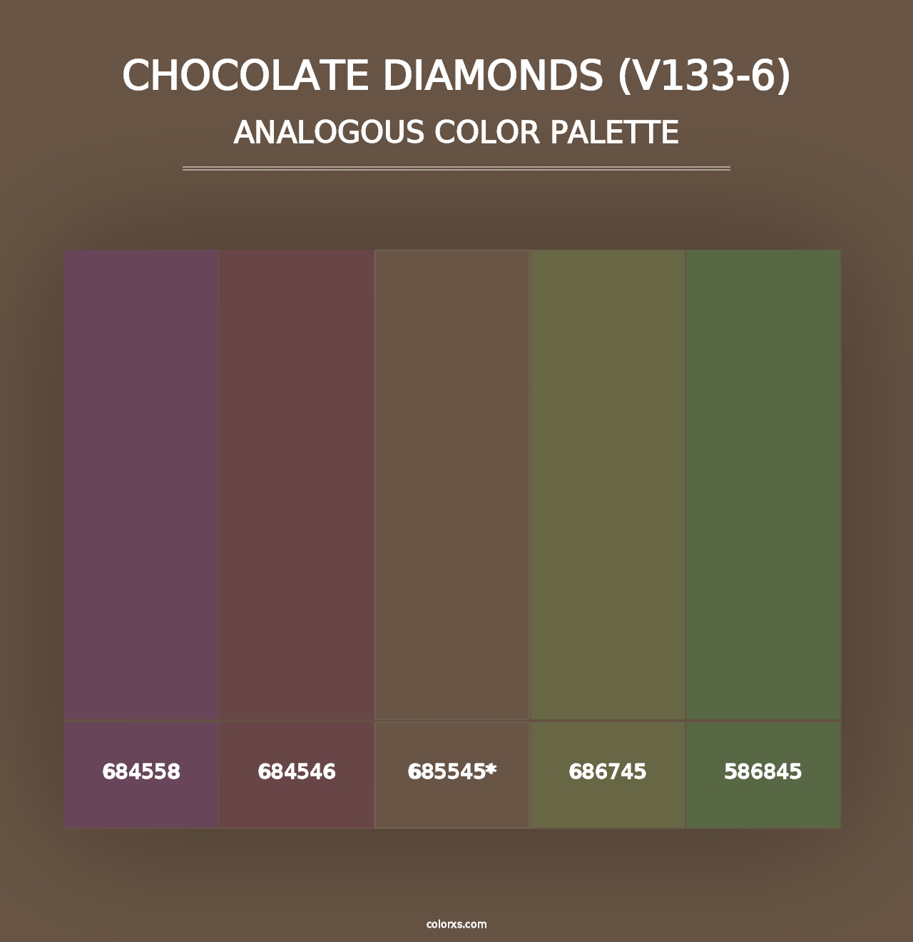 Chocolate Diamonds (V133-6) - Analogous Color Palette