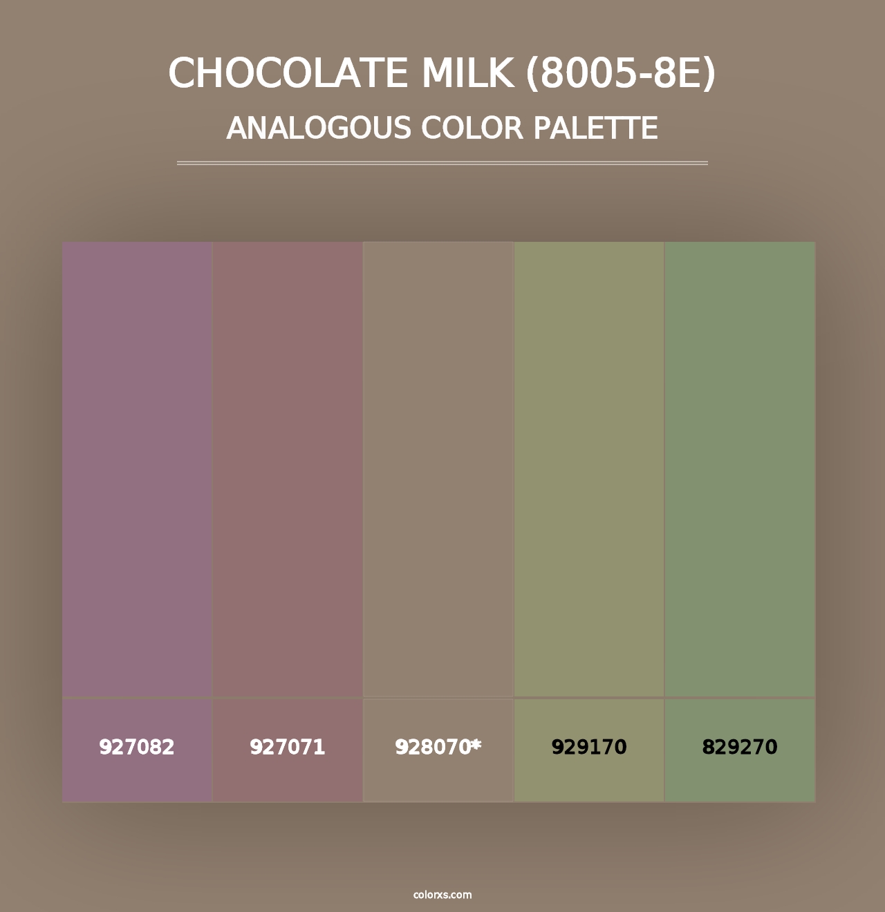 Chocolate Milk (8005-8E) - Analogous Color Palette