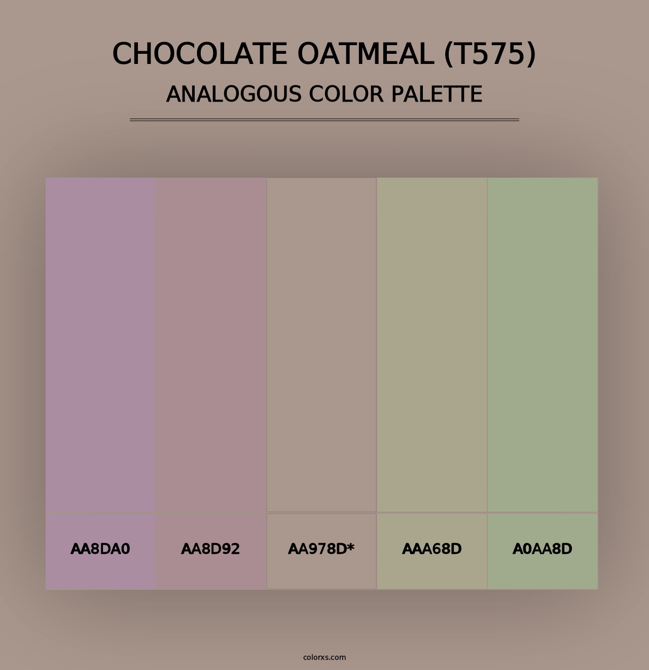 Chocolate Oatmeal (T575) - Analogous Color Palette