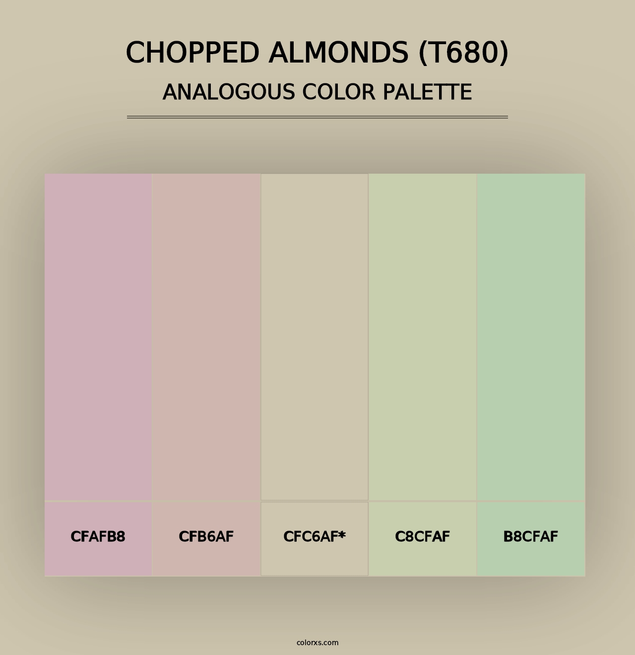 Chopped Almonds (T680) - Analogous Color Palette