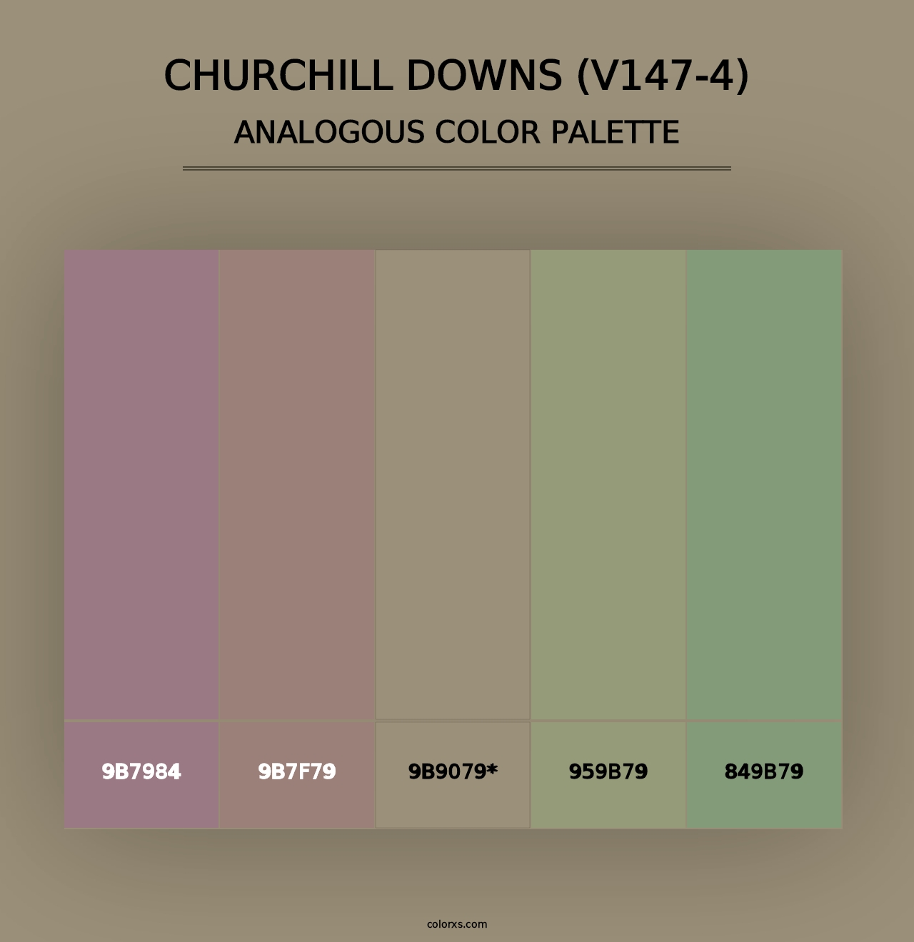 Churchill Downs (V147-4) - Analogous Color Palette