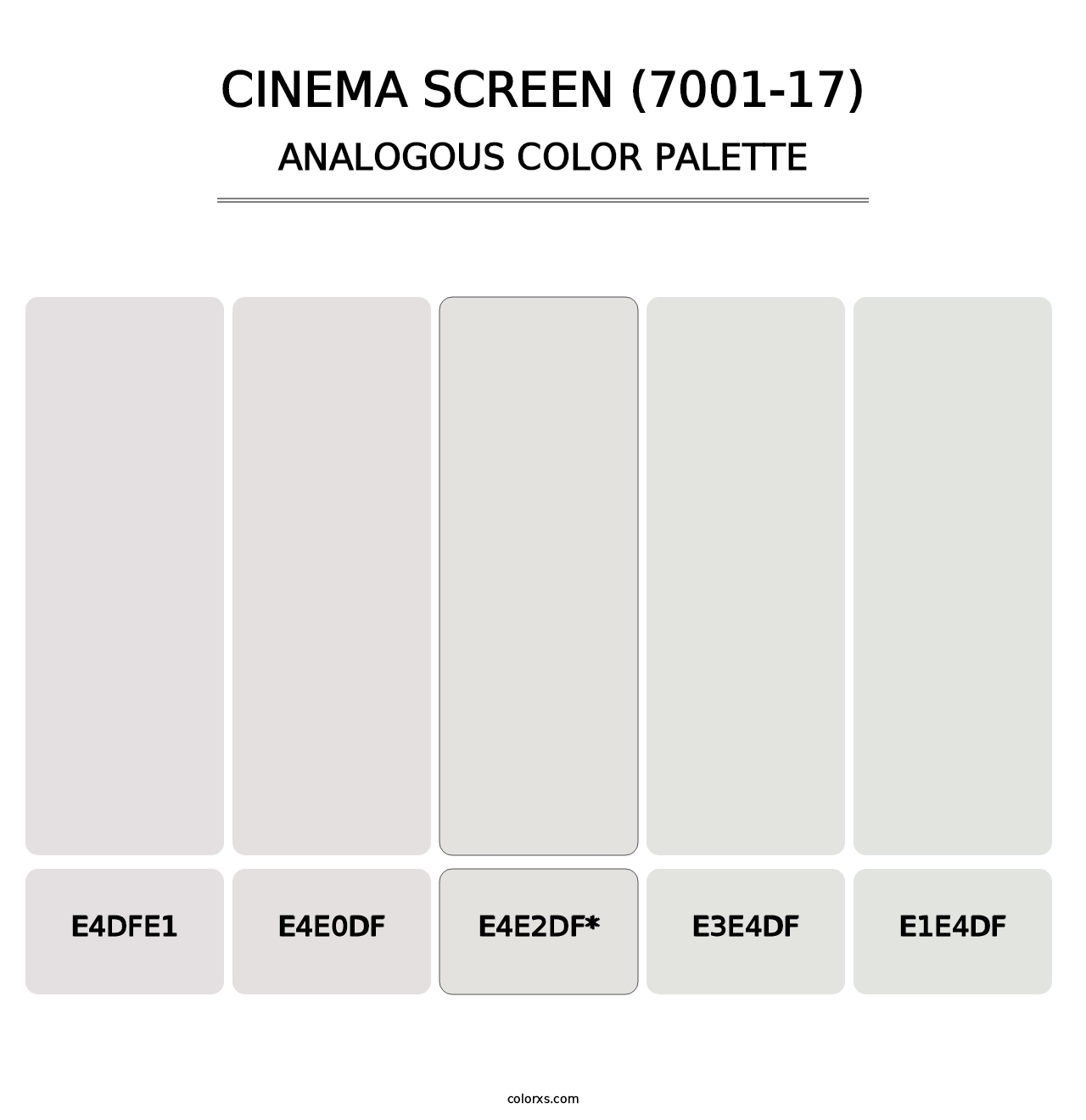 Cinema Screen (7001-17) - Analogous Color Palette