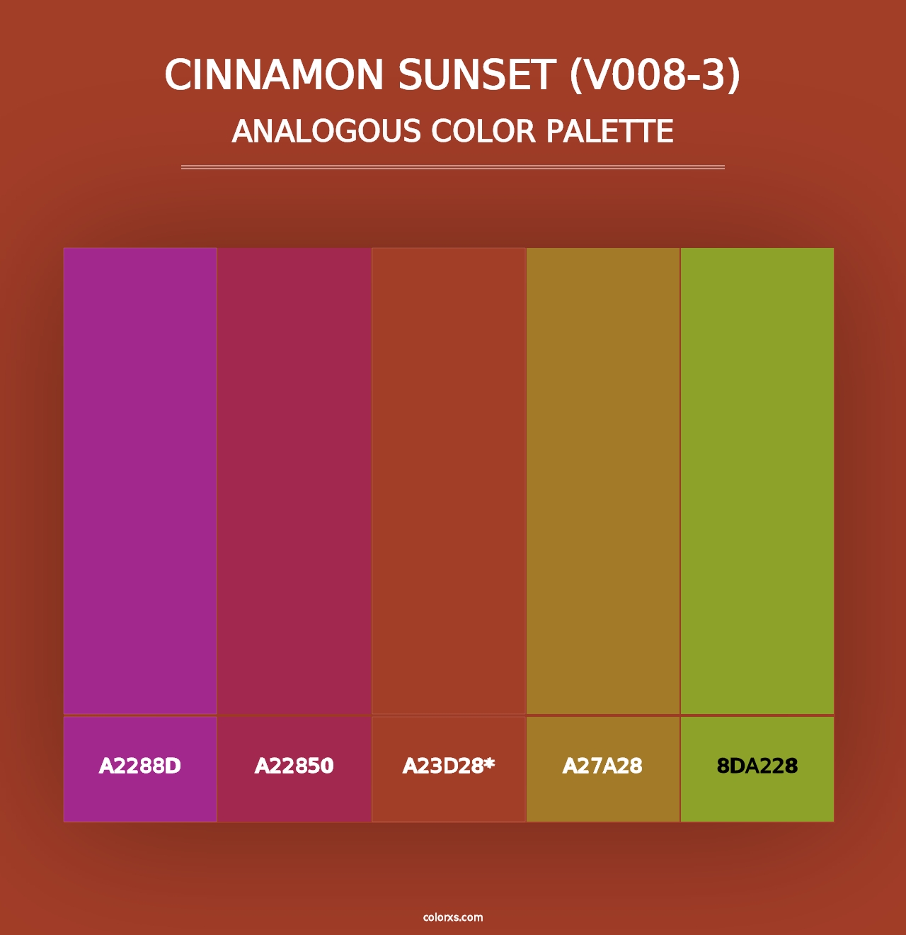 Cinnamon Sunset (V008-3) - Analogous Color Palette