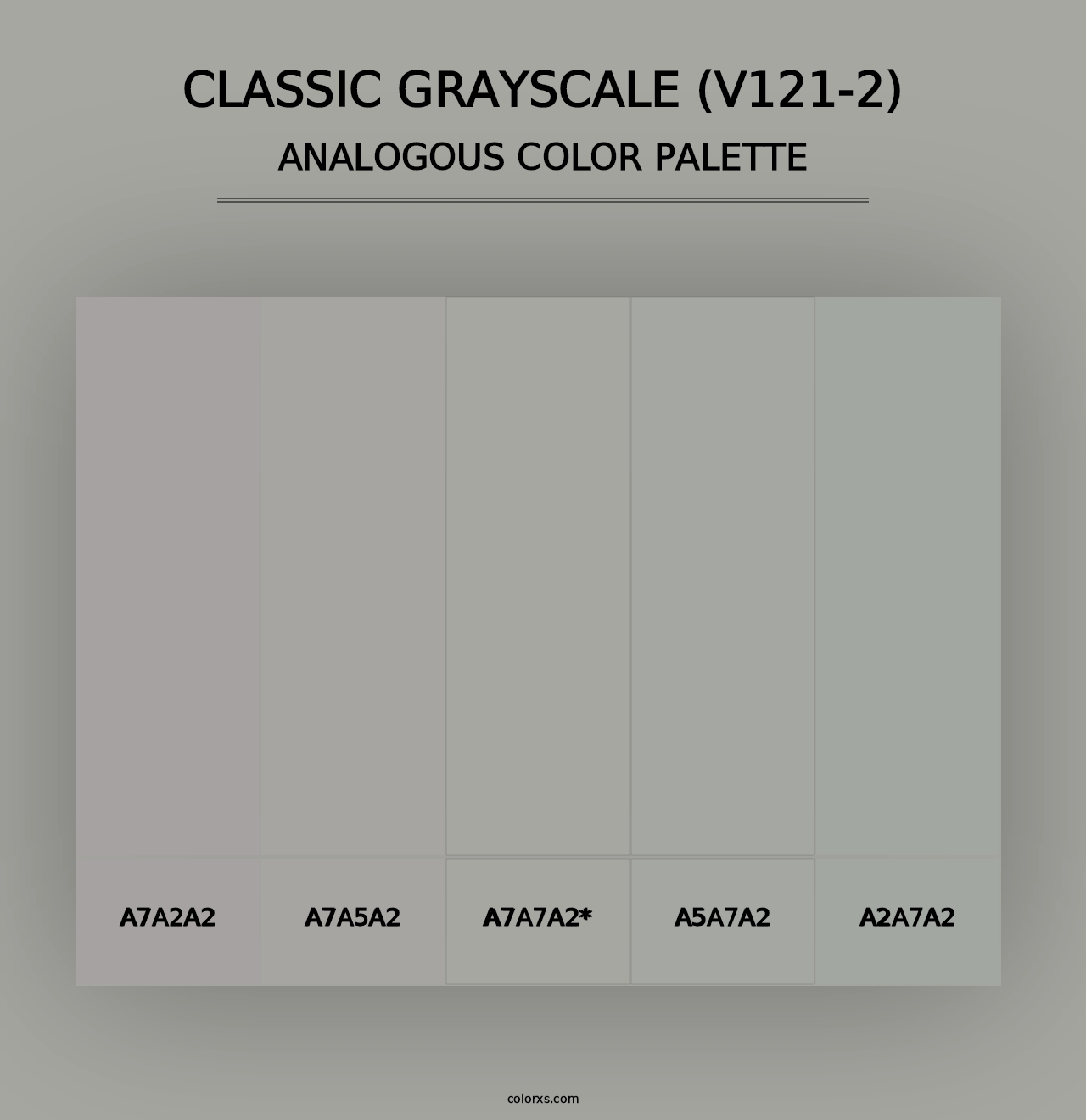 Classic Grayscale (V121-2) - Analogous Color Palette