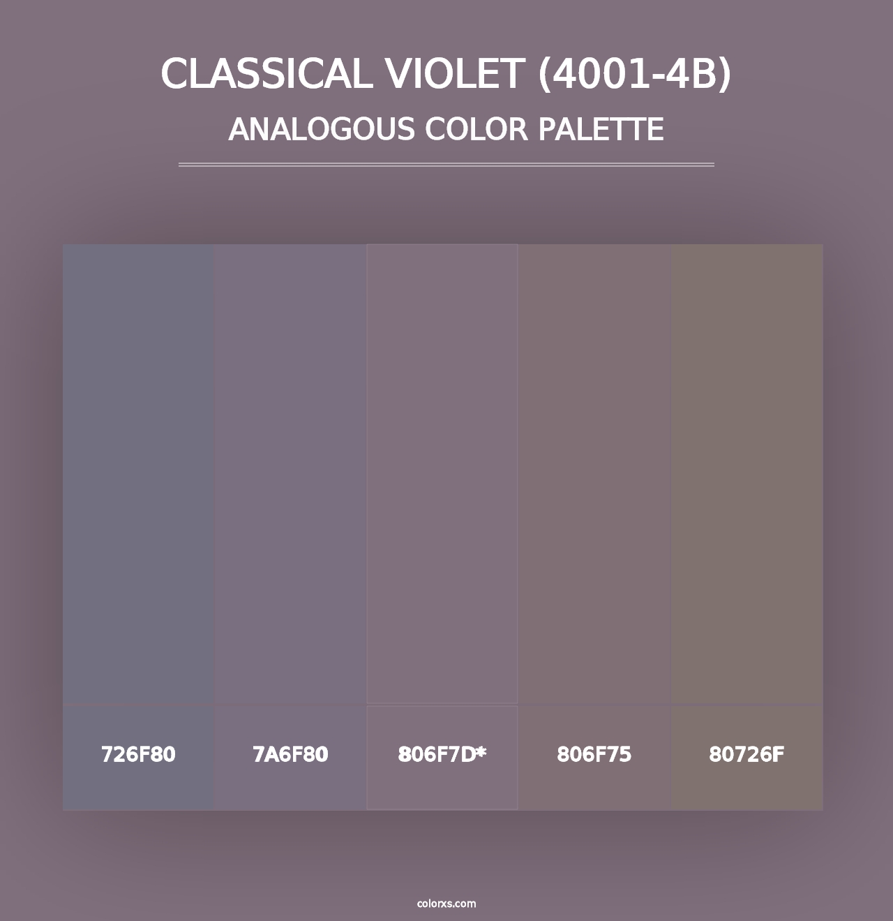 Classical Violet (4001-4B) - Analogous Color Palette