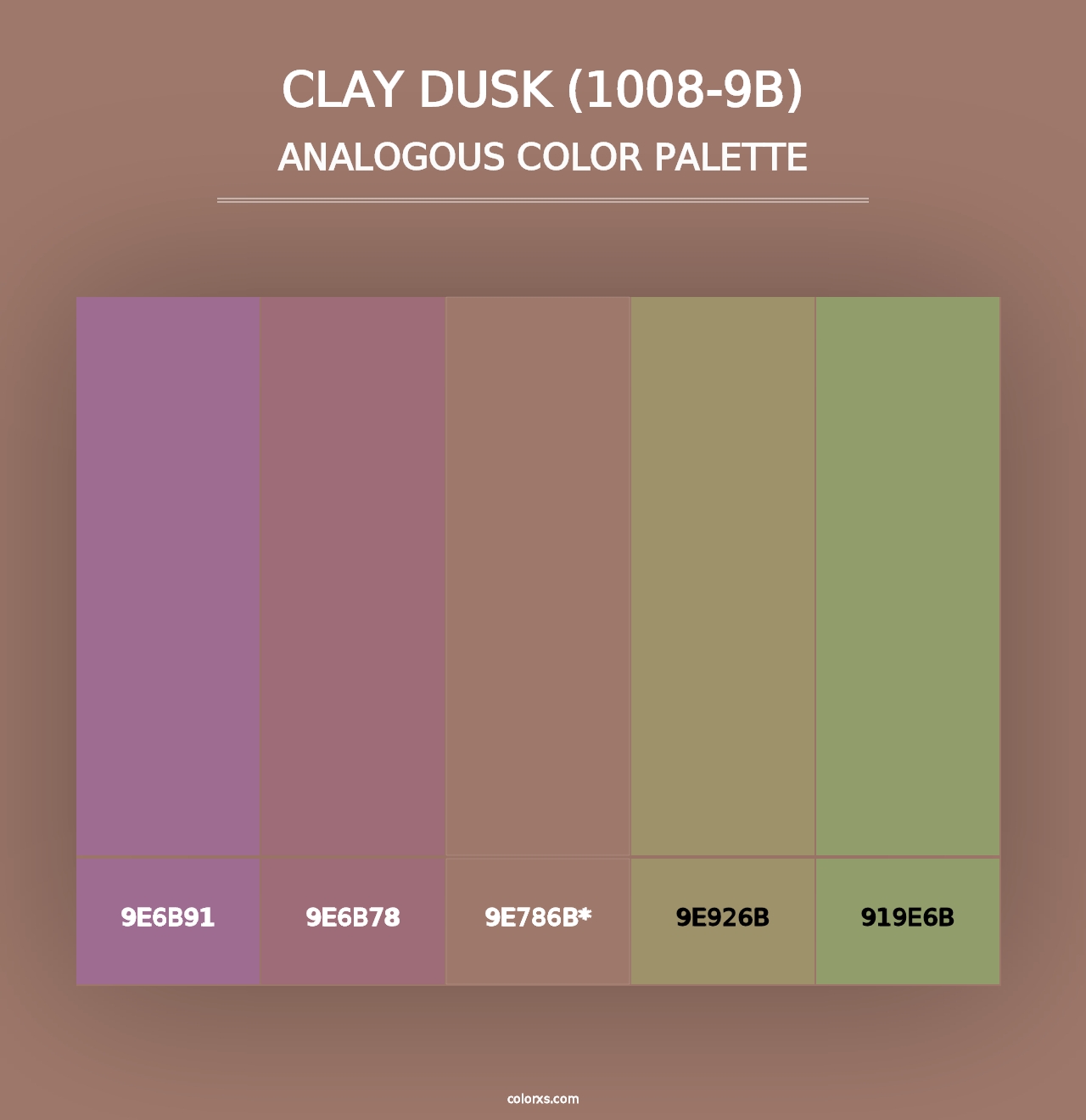 Clay Dusk (1008-9B) - Analogous Color Palette