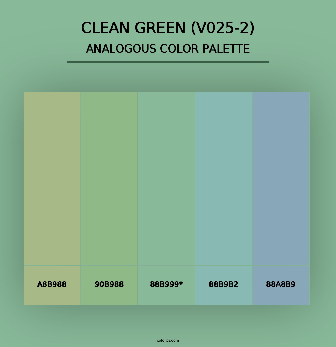 Clean Green (V025-2) - Analogous Color Palette