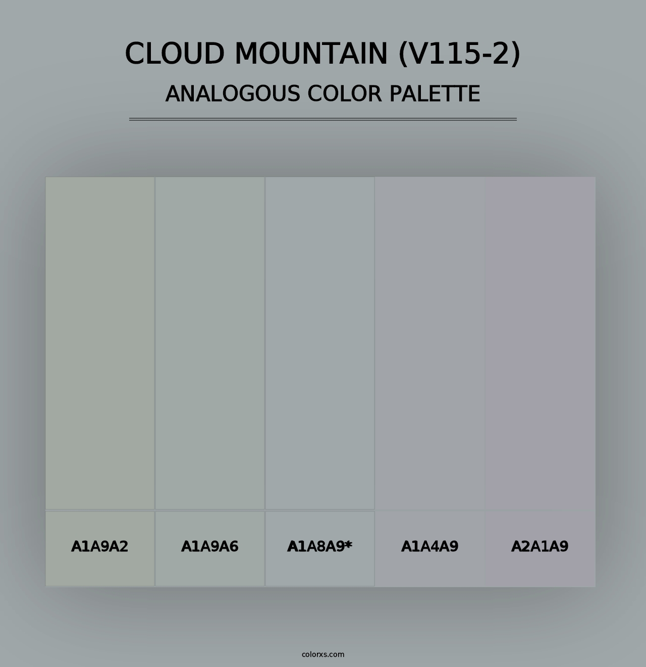 Cloud Mountain (V115-2) - Analogous Color Palette