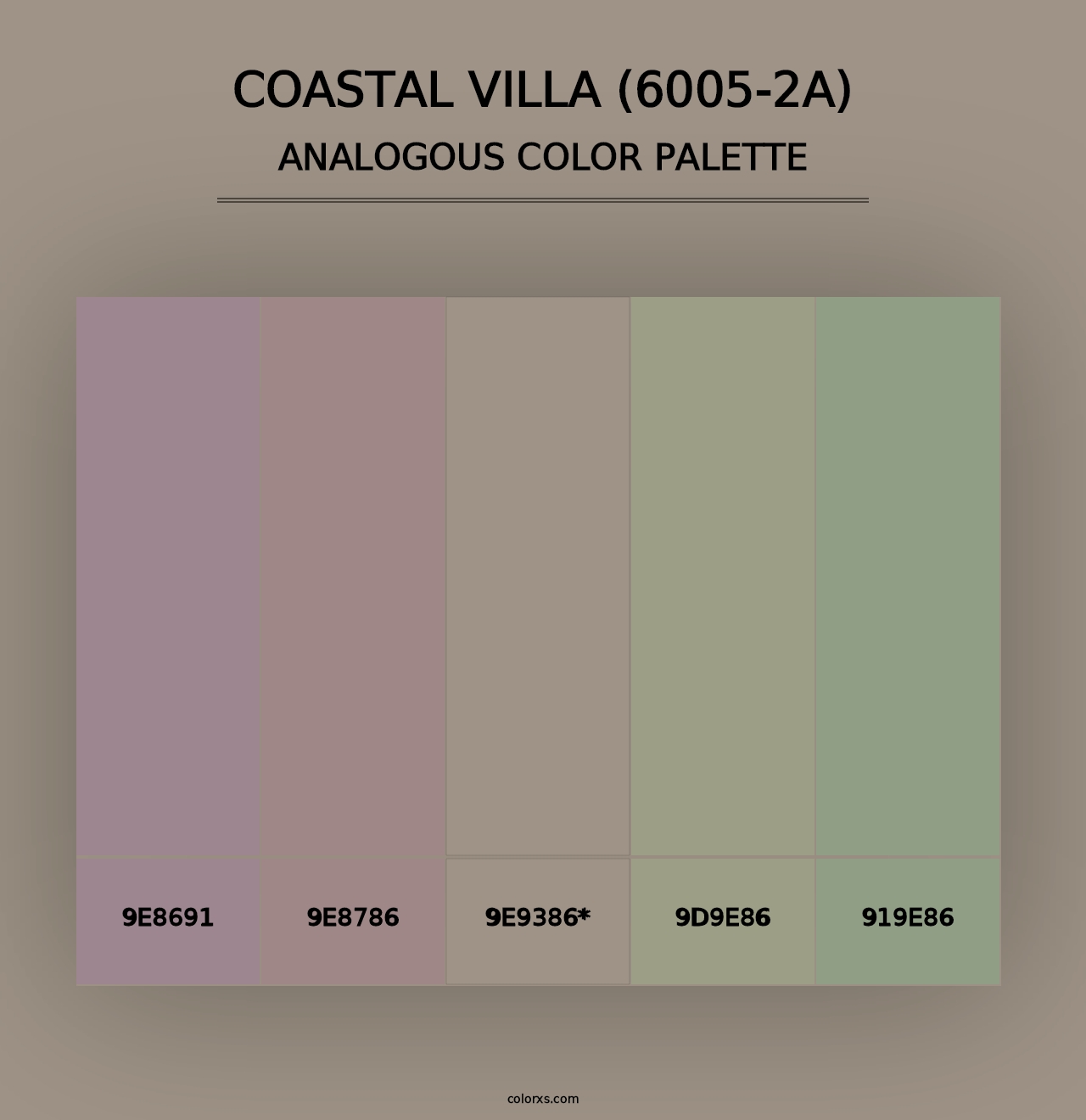 Coastal Villa (6005-2A) - Analogous Color Palette